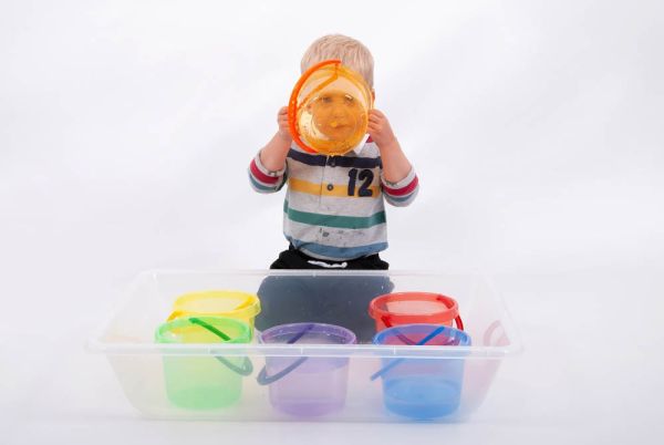 Translucent Colour Buckets -  Set of 6