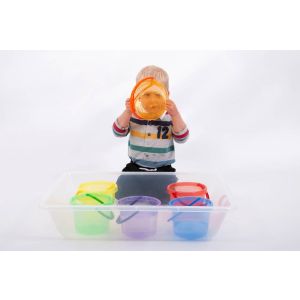Translucent Colour Buckets -  Set of 6