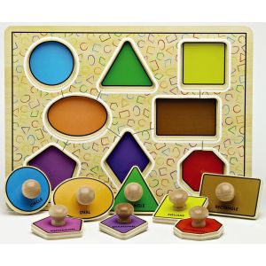 Large Peg Geometric Shape Board