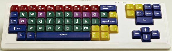 Early Learning Keyboard - Uppercase B&W